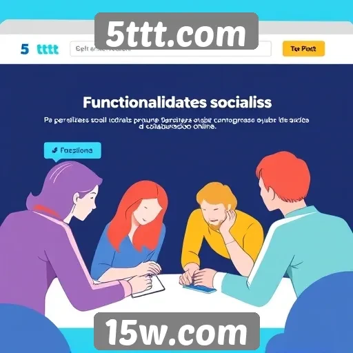 Exploração das funcionalidades sociais do site 5ttt.com